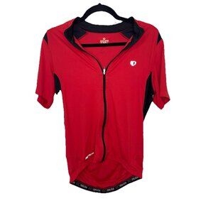 Pearl Izumi Women’s Cycling Jersey Back Pockets Red Large In-R-cool Full Zip K